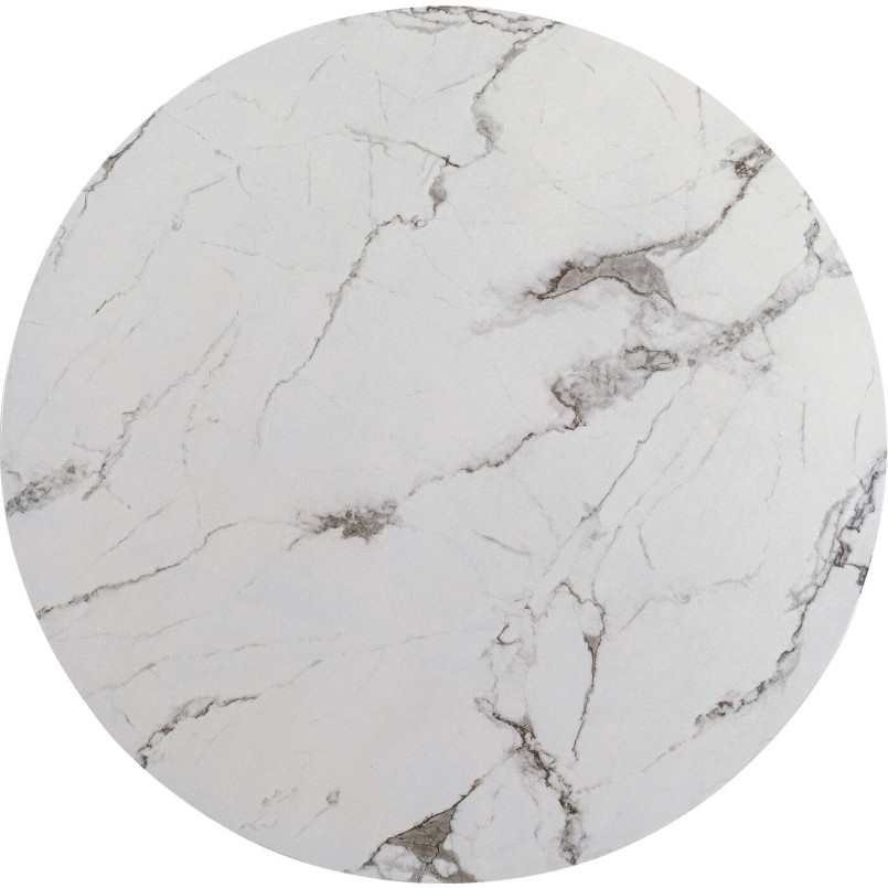 Table Schickeria Marbleprint blanc Ø110cm