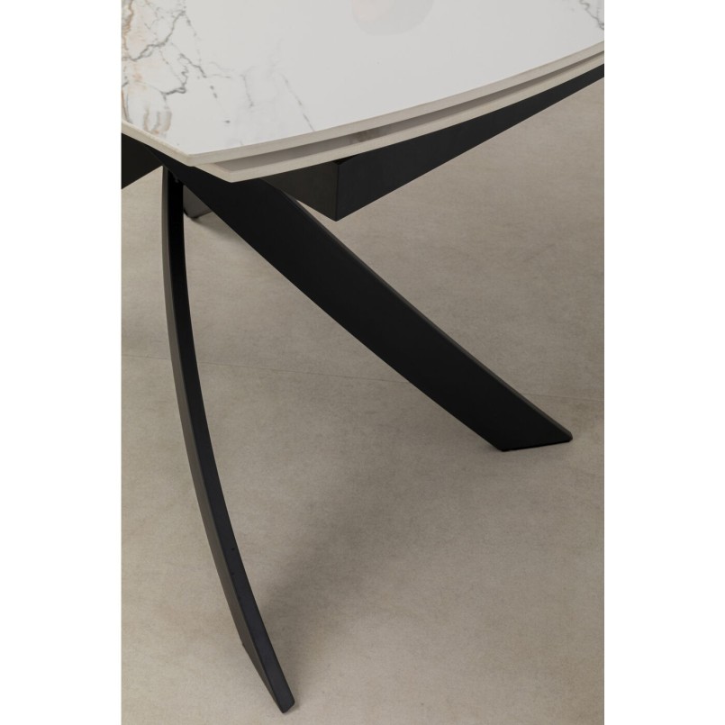 Table à rallonges Twist onyx 120(30+30)x90cm