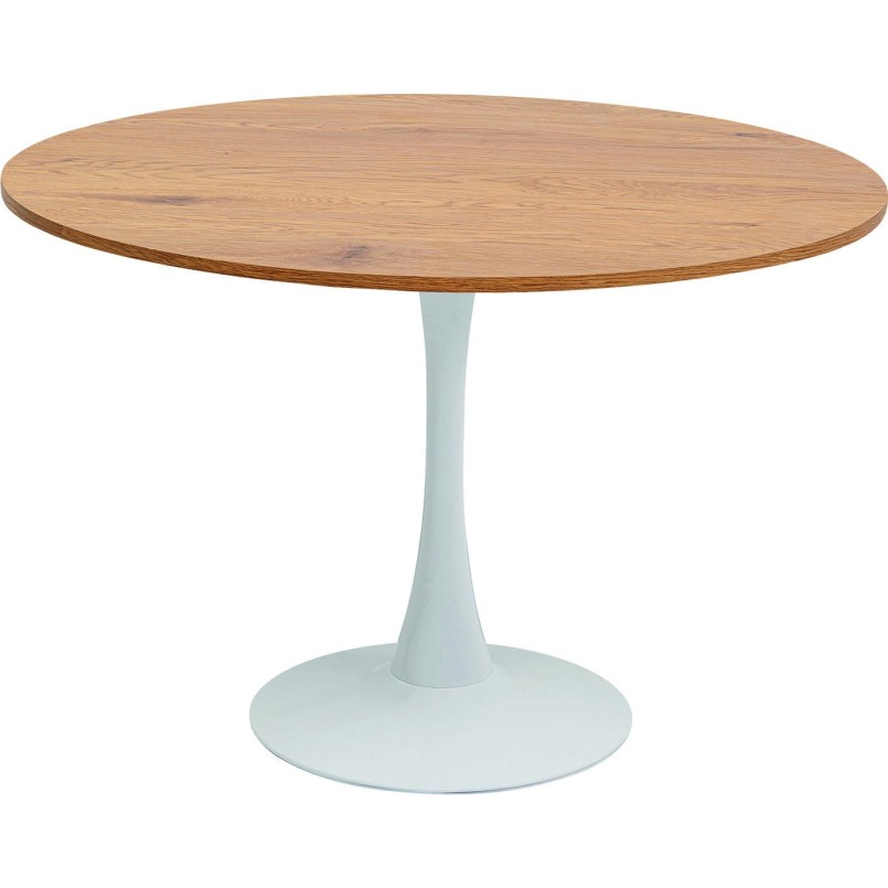 Table Schickeria look chêne blanc Ø110cm