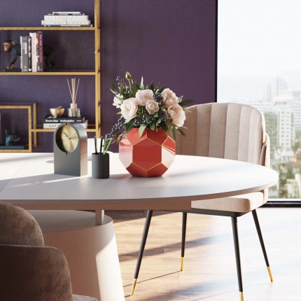Uitschuifbare eettafel Benvenuto ovaal mat wit Kare Design