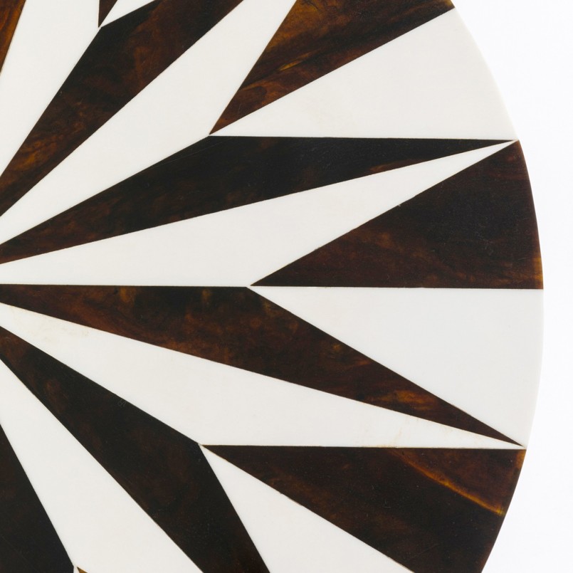 Table d appoint Domero Star noir blanc Ø40cm