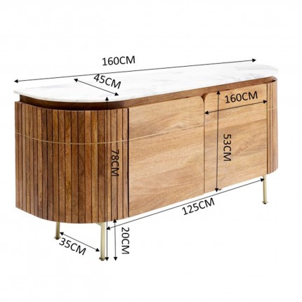 Sideboard Grace 4 doors Kare Design