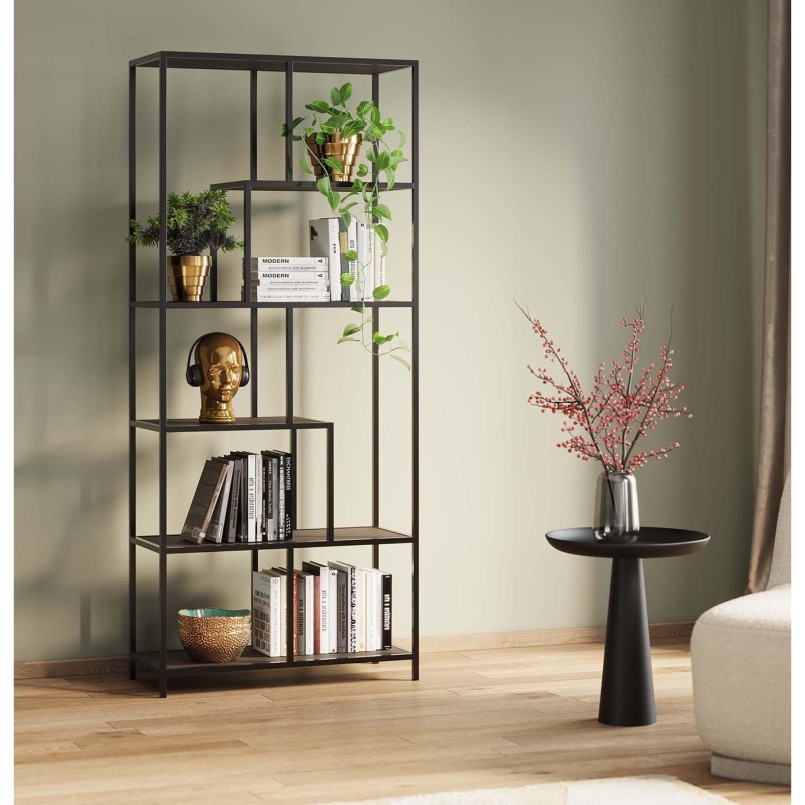 Etagère Loftie noir 77x185cm