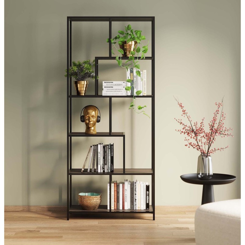 Etagère Loftie noir 77x185cm