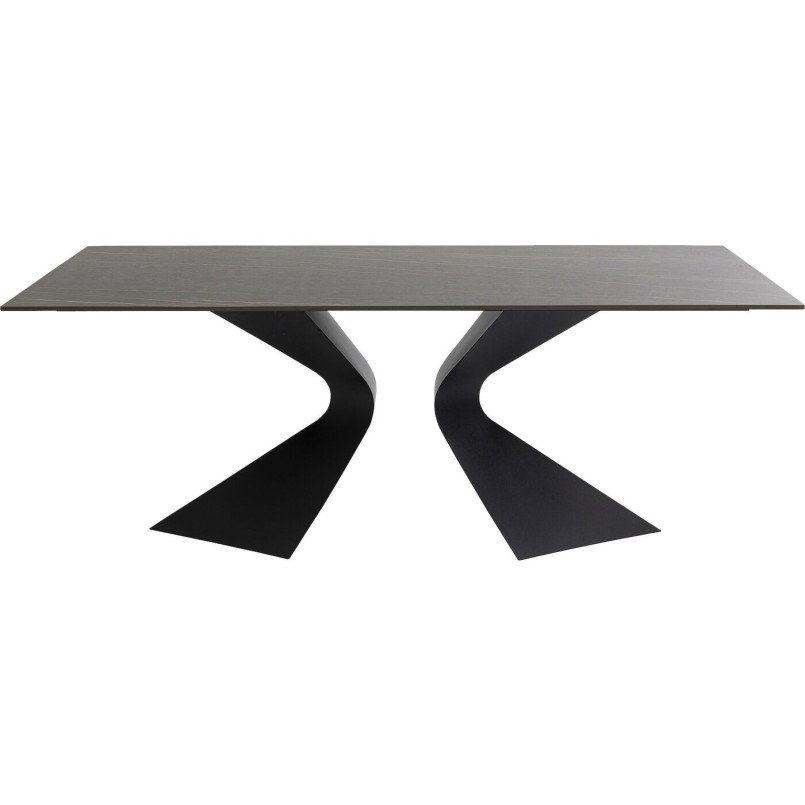 Table Gloria Outdoor Ceramic noir 180x90cm
