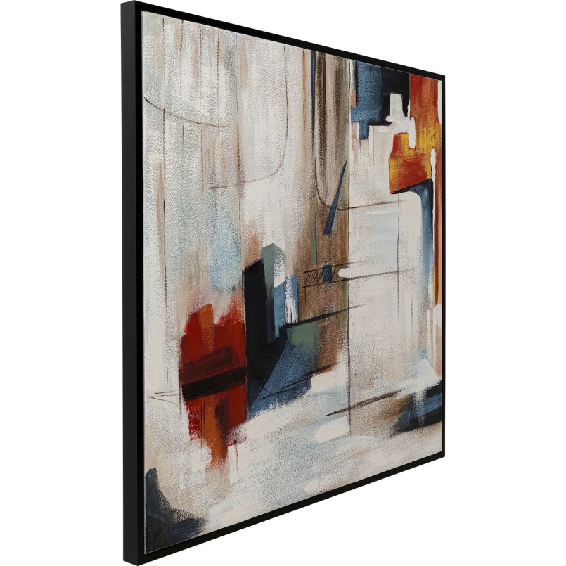 Tableau encadré Visione Obliquo 100x100cm