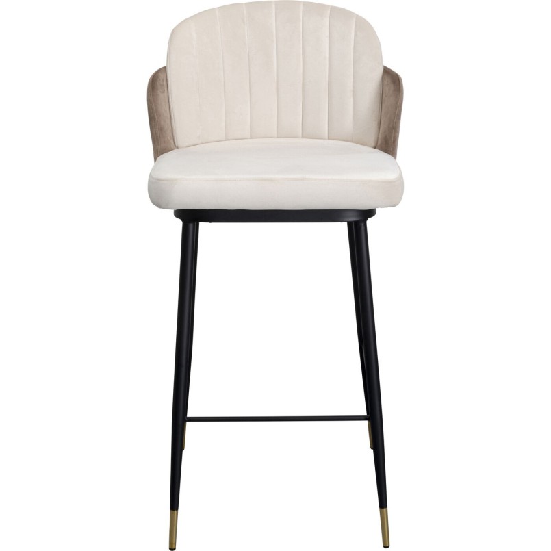 Chaise de bar Hojas beige