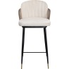 Chaise de bar Hojas beige