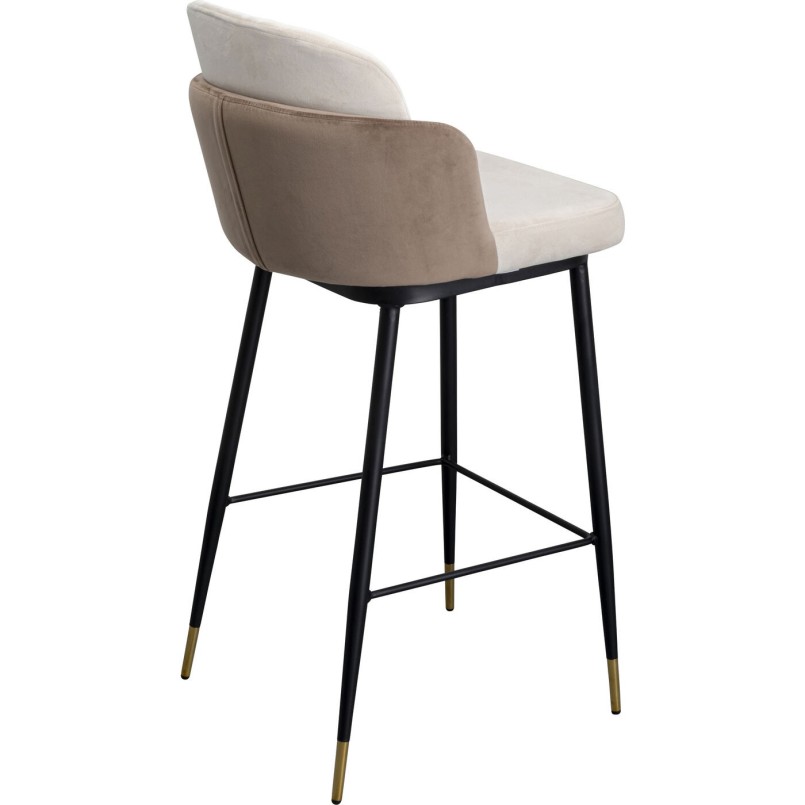 Chaise de bar Hojas beige