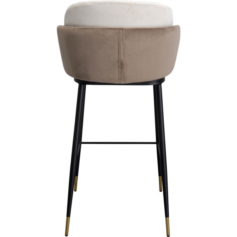 Chaise de bar Hojas beige