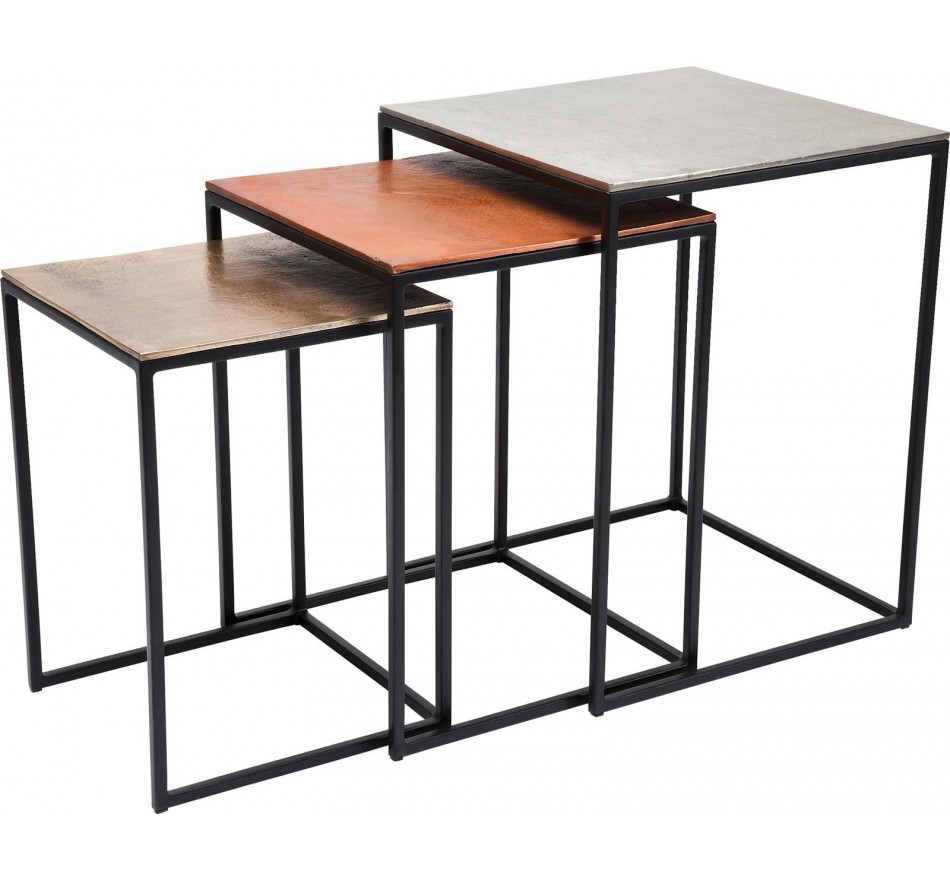 Side Table Loft Square Vintage (3/Set) 41x41cm Kare Design Side Table Loft Square Vintage (3/Set) 41x41cm Kare Design