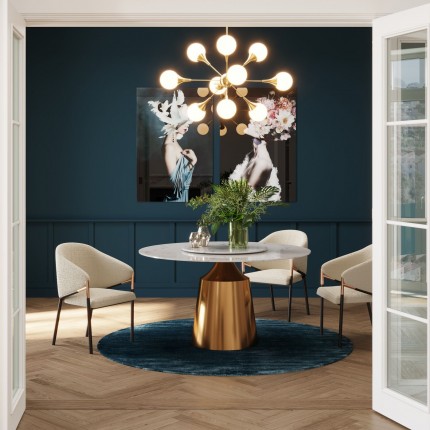 Vloerkleed Cosy Ø200cm blauw Kare Design