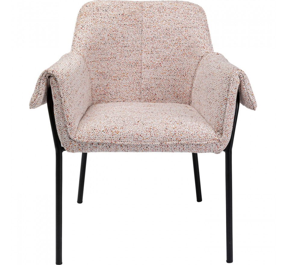 Chair with armrests Bess Flitter cream Kare Design Chair with armrests Bess Flitter cream Kare Design