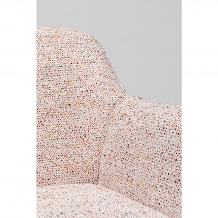 Chair with armrests Bess Flitter cream Kare Design