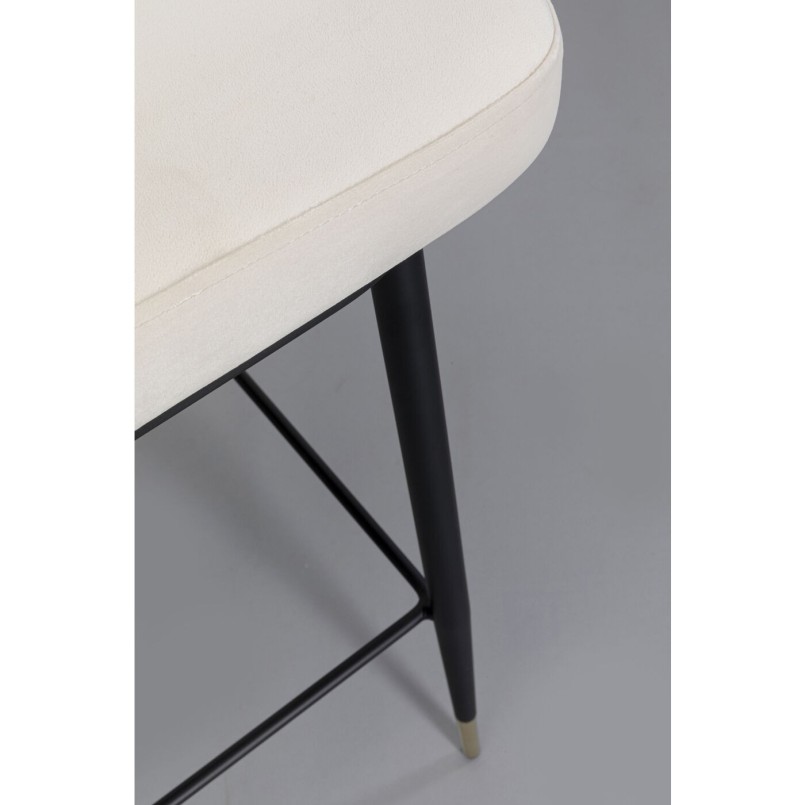 Chaise de bar Hojas beige
