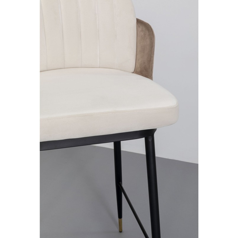 Chaise de bar Hojas beige