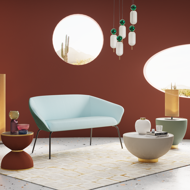 Table basse Endless Vegas blanc Ø71cm