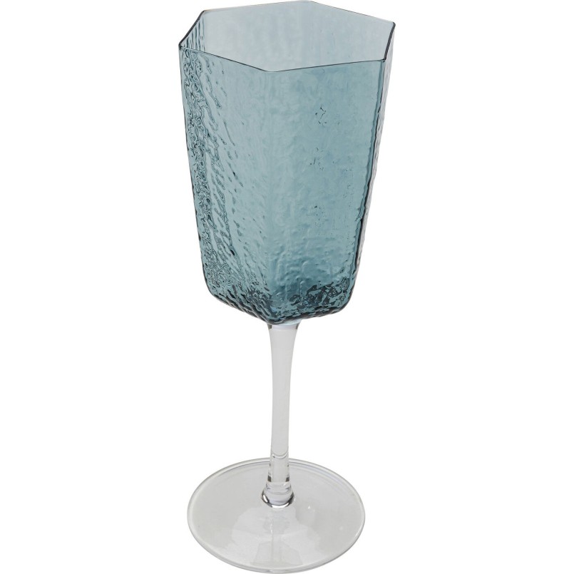 Verre à vin Cascata bleu