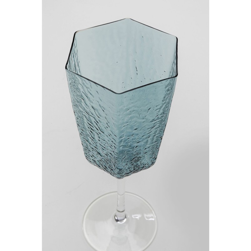 Verre à vin Cascata bleu