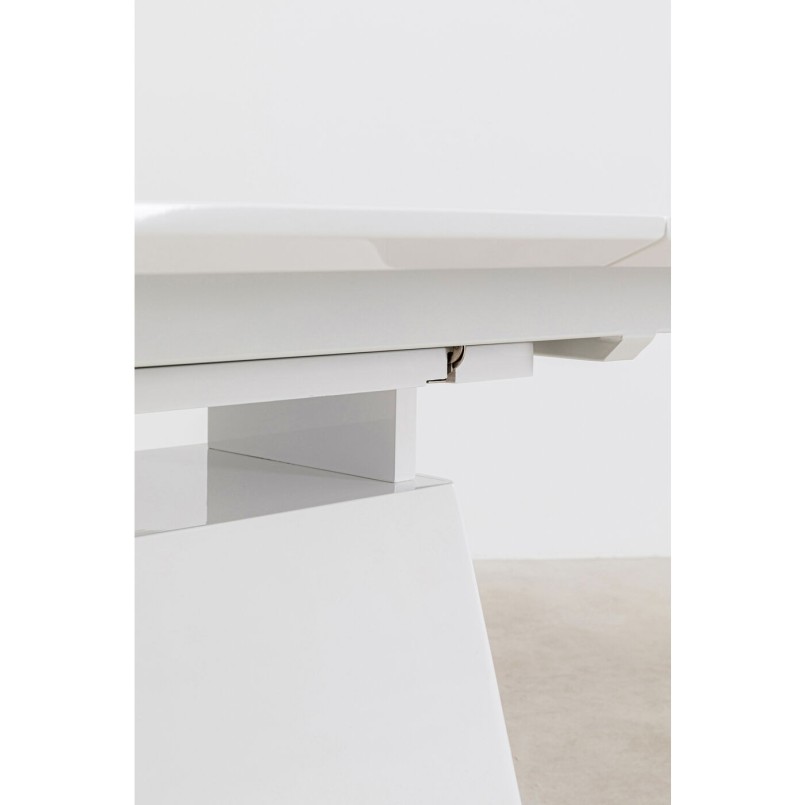 Table à rallonges Benvenuto blanc 200(50)x110cm