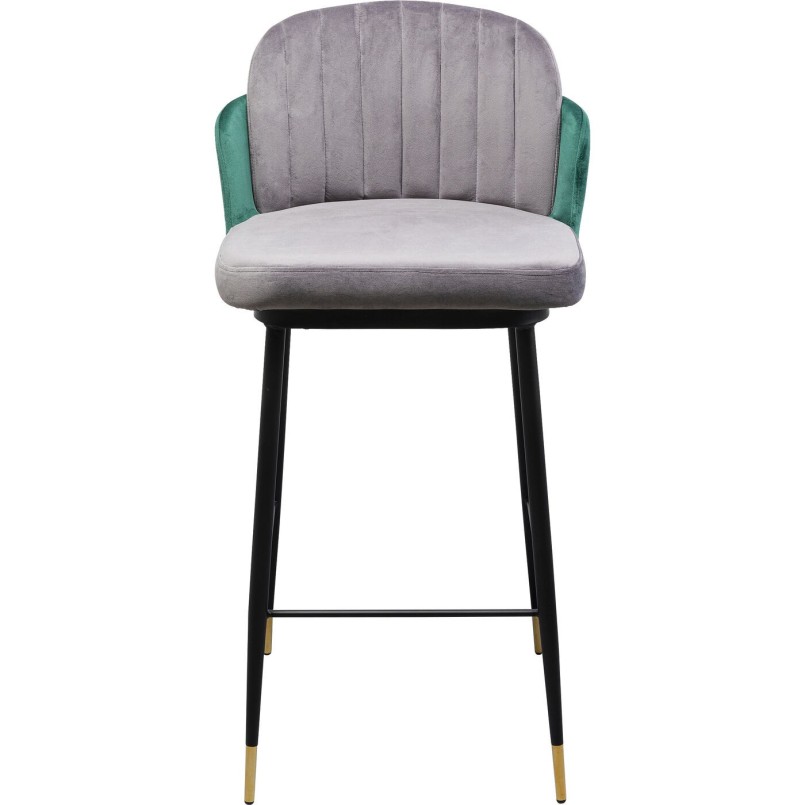 Chaise de bar Hojas gris