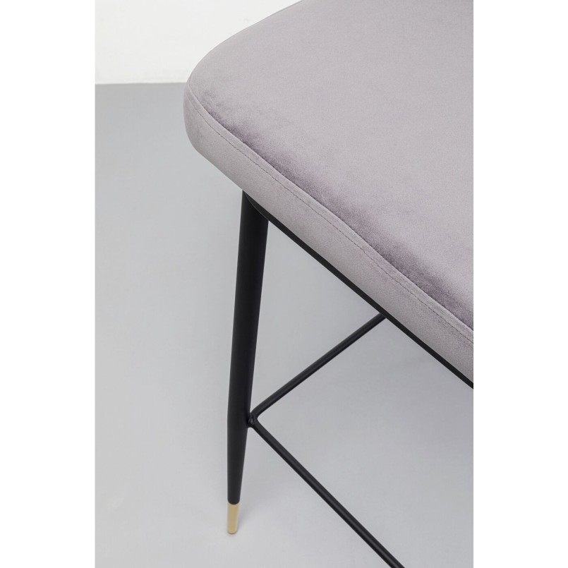 Chaise de bar Hojas gris