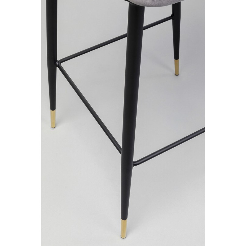 Chaise de bar Hojas gris