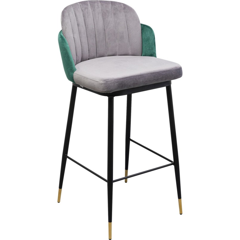 Chaise de bar Hojas gris