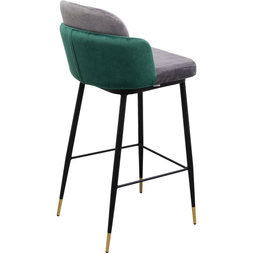 Chaise de bar Hojas gris