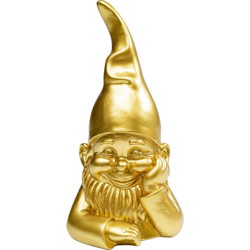 Figurine décorative Nain doré 21cm