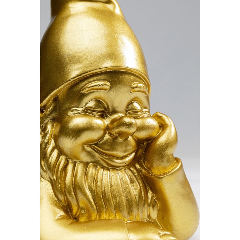 Figurine décorative Nain doré 21cm