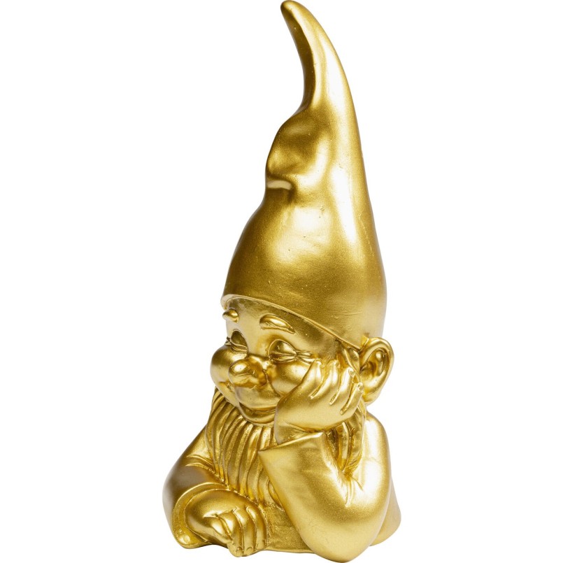 Figurine décorative Nain doré 21cm