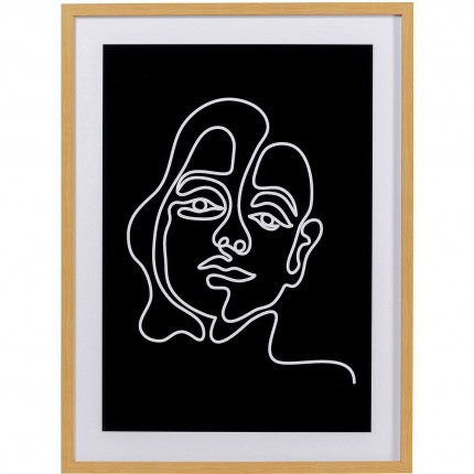 Framed Picture Faccia Arte Woman black and white 60x80cm Kare Design Framed Picture Faccia Arte Woman black and white 60x80cm Kare Design
