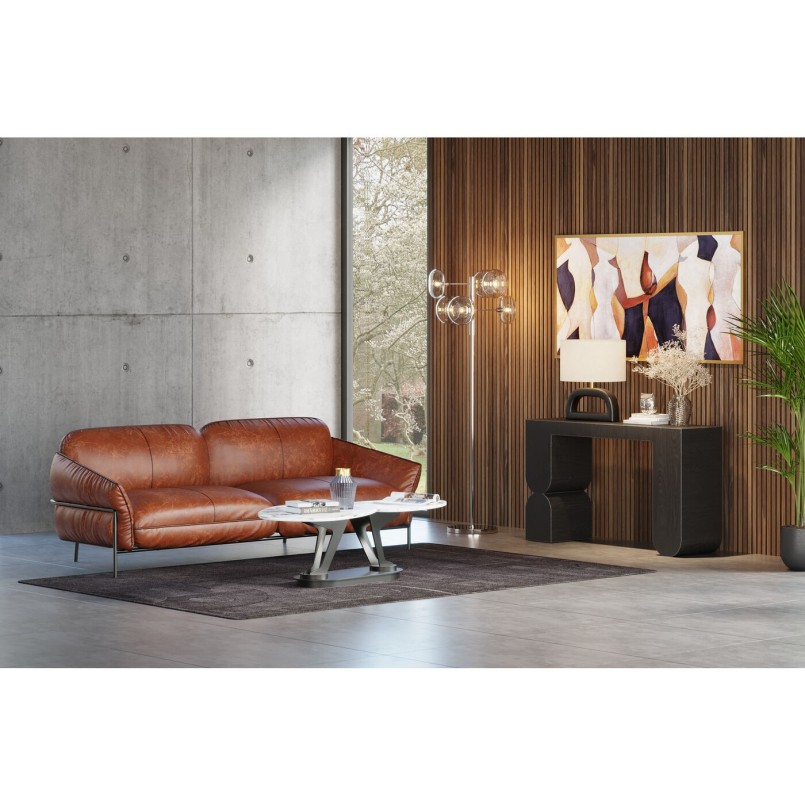 Table basse Franklin blanc 150x58cm
