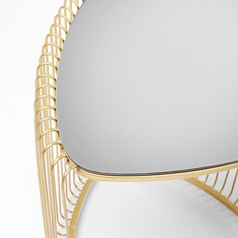 Table d appoint Wire Triangle doré (2/Set)