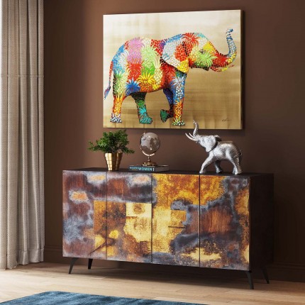 Schilderij olifant ananas 120x90cm Kare Design