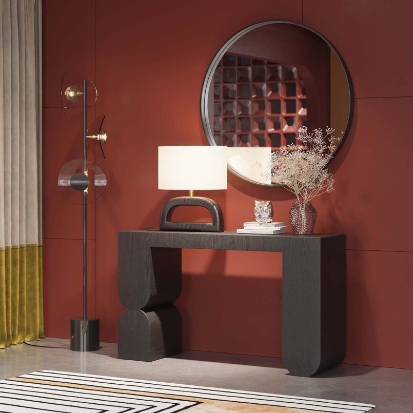 Console Curve noir 120x76cm
