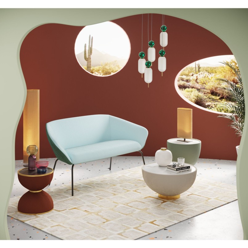 Table d appoint Endless Vegas orange Ø47cm