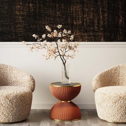 Retro orange, black and gold side table - Endless Vegas - Kare Design