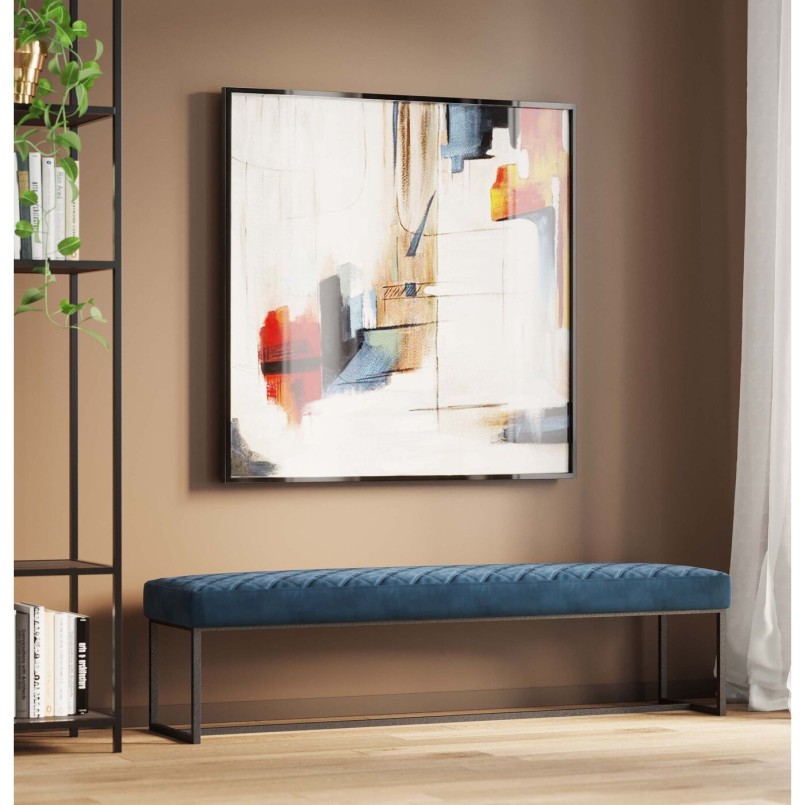 Abstract blauw schilderij - Visione - Kare Design