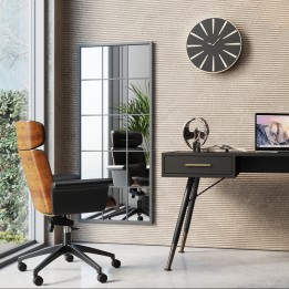 Zwarte draaibare bureaustoel - Check Out - Kare Design