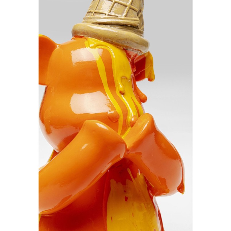 Figurine décorative Sitting Gelato Bear Orange 37c
