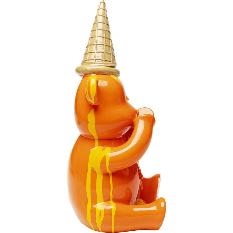 Figurine décorative Sitting Gelato Bear Orange 37c