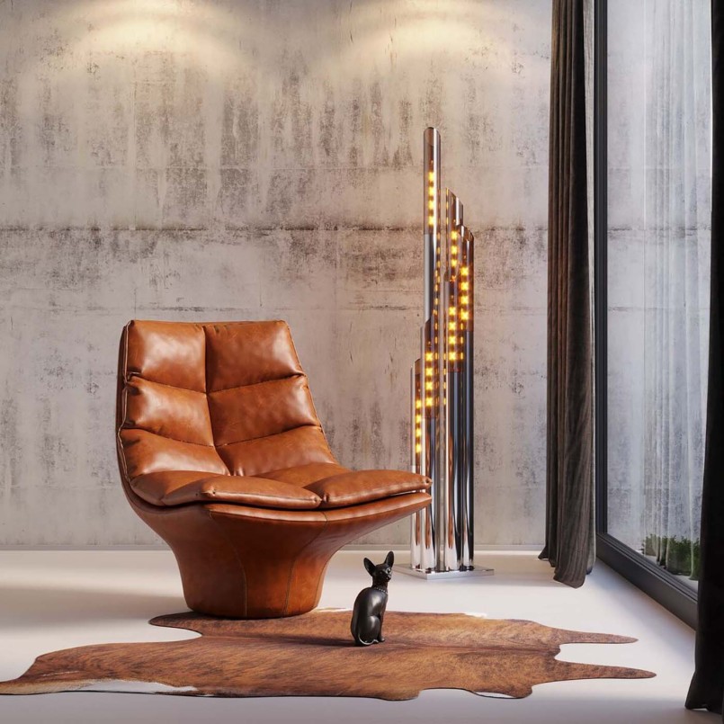 Vintage lederen fauteuil - Bridge - Kare Design