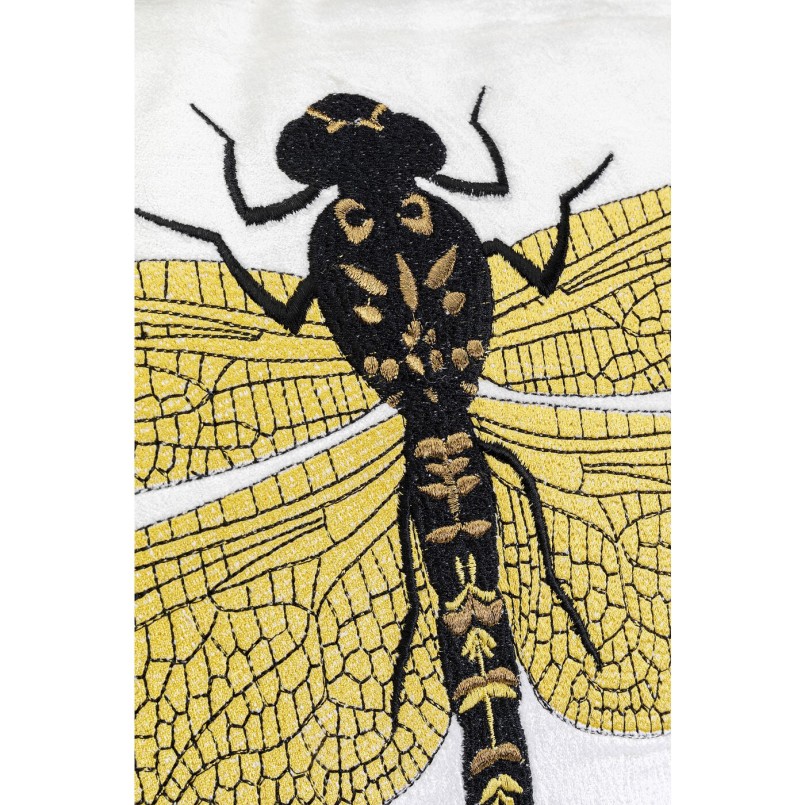 Coussin Glitter Dragonfly blanc 40x40cm