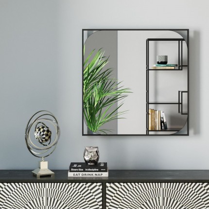 Wall Mirror Bonita black 81x81cm Kare Design