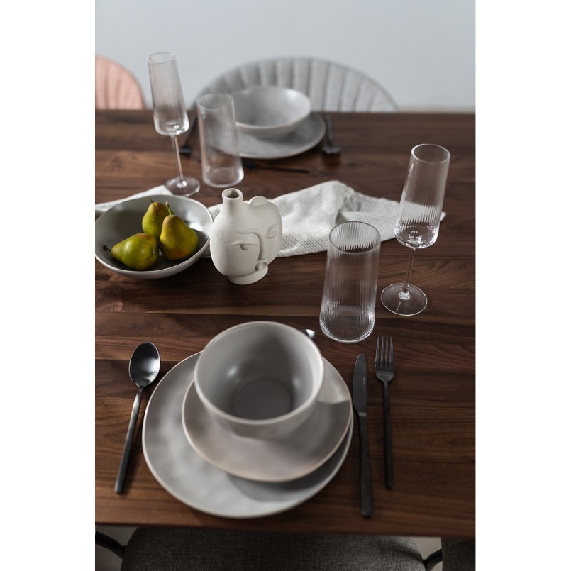 Glazen champagne flutes met structuur - Riffle - Kare Design