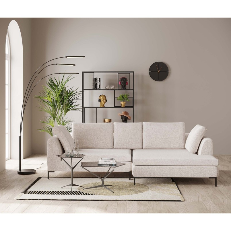 Beige eigentijdse hoekbank - Gianni - Kare Design