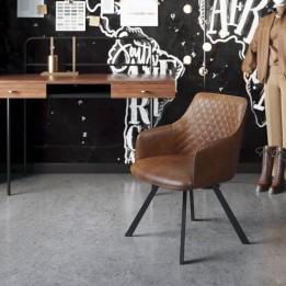Stoel met bruine draaiarmen - Coco - Kare Design