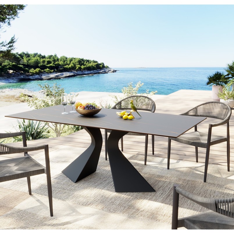 Grijze tuinstoel met armen - Palma - Kare Design